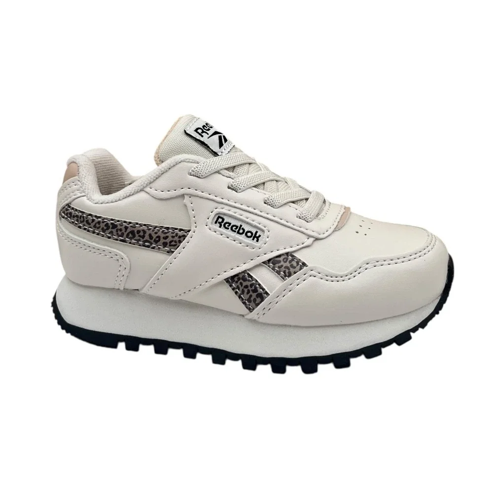 Reebok Harman Toddler Girls Slip-on Sneaker Size 10 Cream Black Tan Animal Print